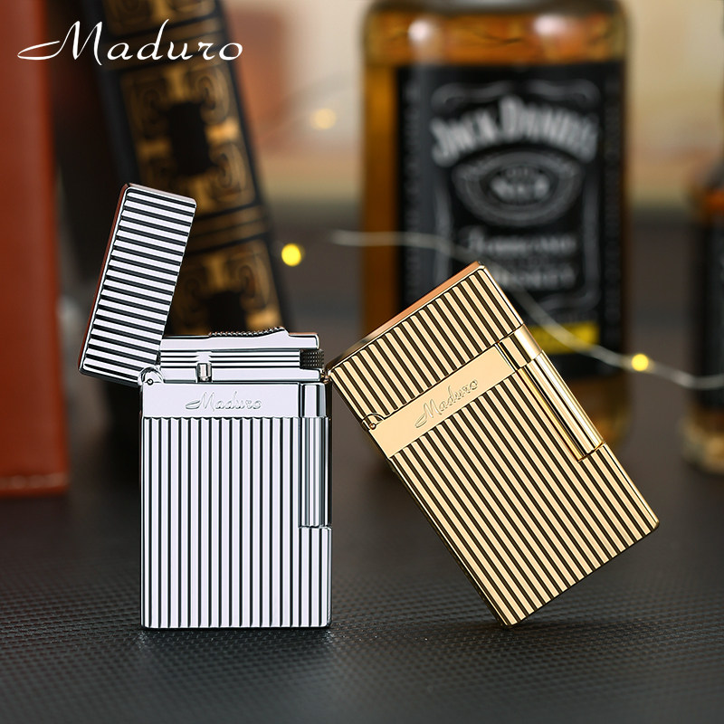 意大利品牌MADURO玛杜罗气体打火机钢响声家用条纹送长辈父亲礼物