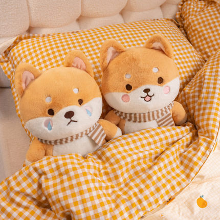 少女心柴犬玩偶生日礼物毛绒玩具可爱kuku小狗公仔女睡觉抱布娃娃