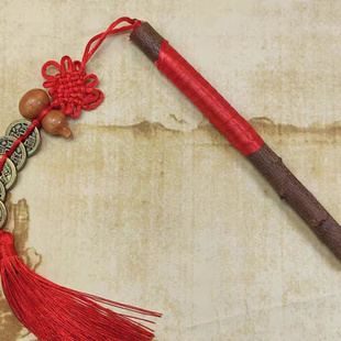 桃树枝老桃木棍棒原木摆件桃枝条婴儿童宝宝惊吓啼哭随身床头