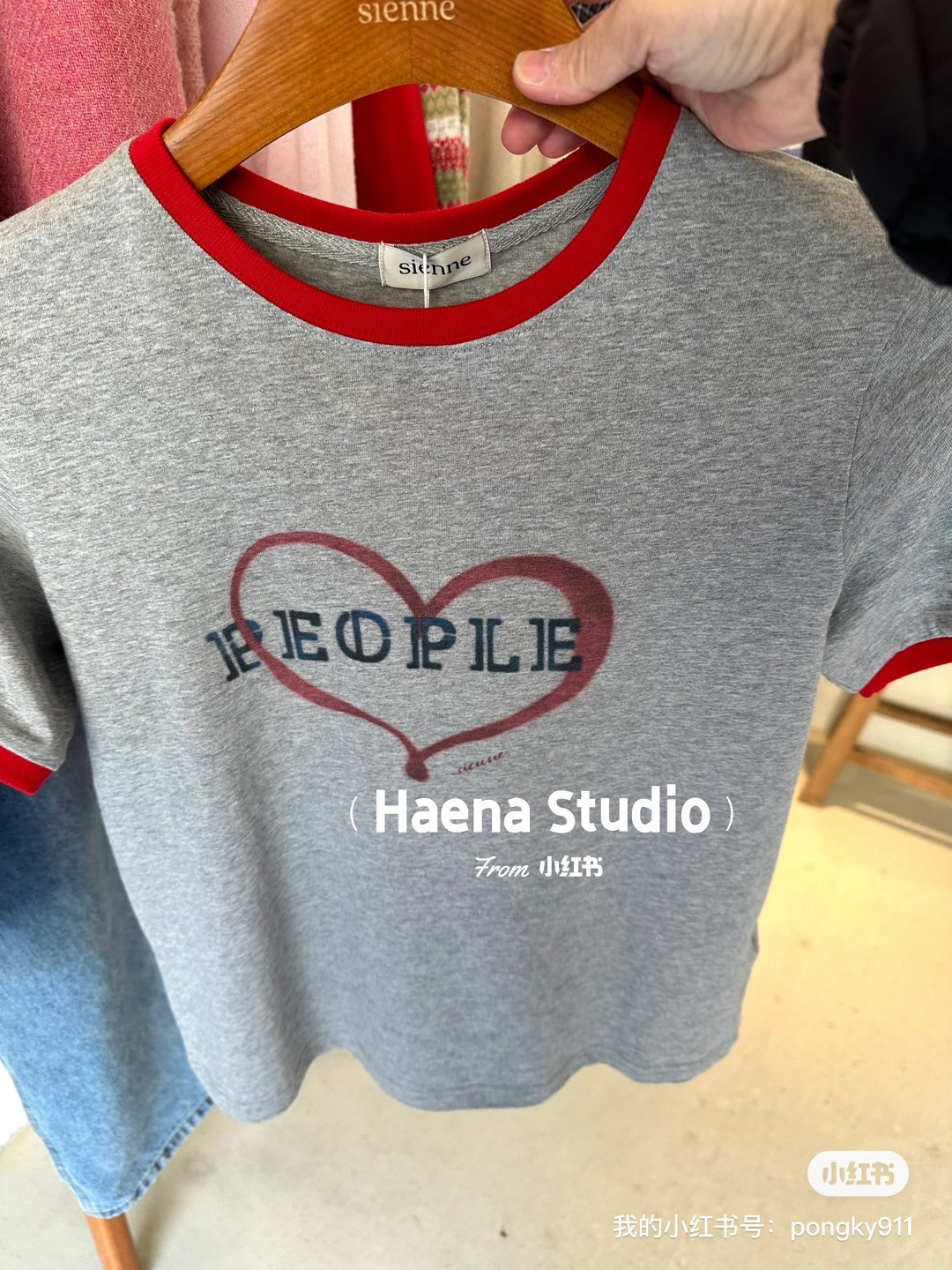 韩国直邮～sienne新款24～people半袖体恤～肩38胸45长53