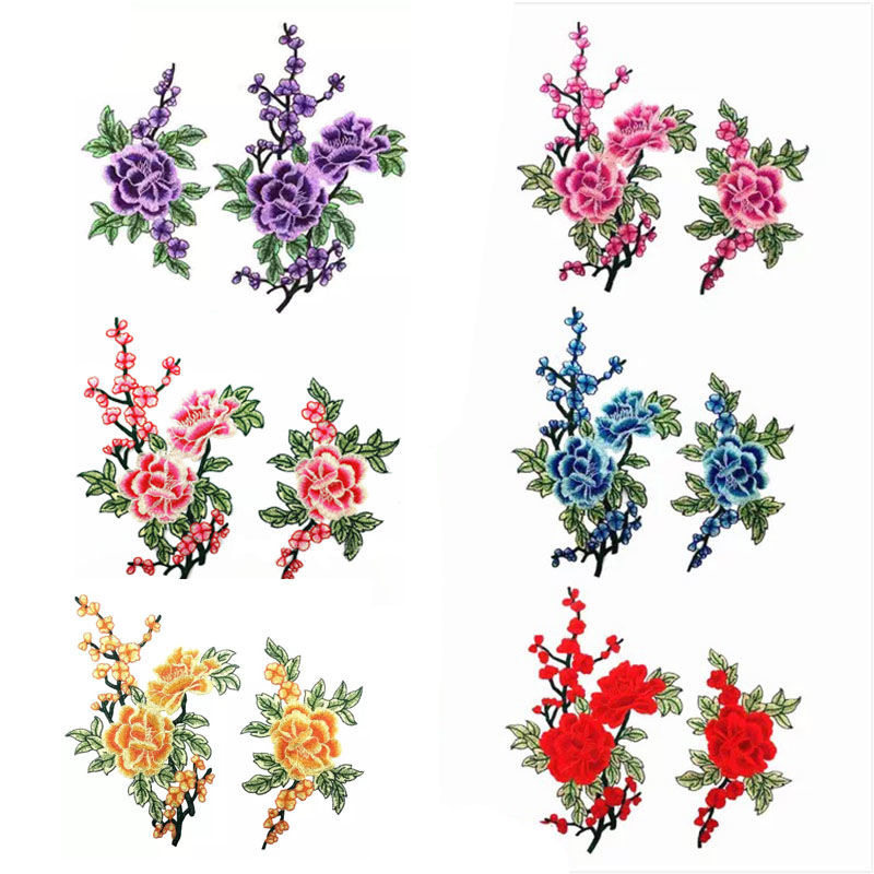 薄款纯线绣花朵布贴补丁贴衣服裤子牛仔时尚装饰贴花水溶刺绣贴布