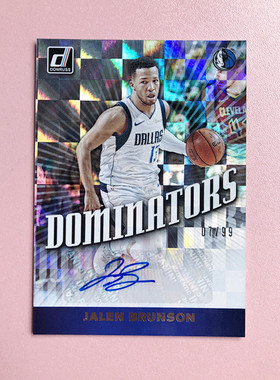 Donruss  杰伦 布伦森 独行侠新秀签字 Brunson RC auto 球星卡