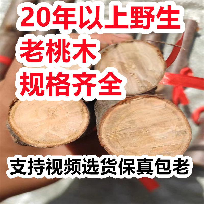 真新鲜野生桃木树枝条干粗棒簪子木原料护身符婴儿防惊吓跨火盆1