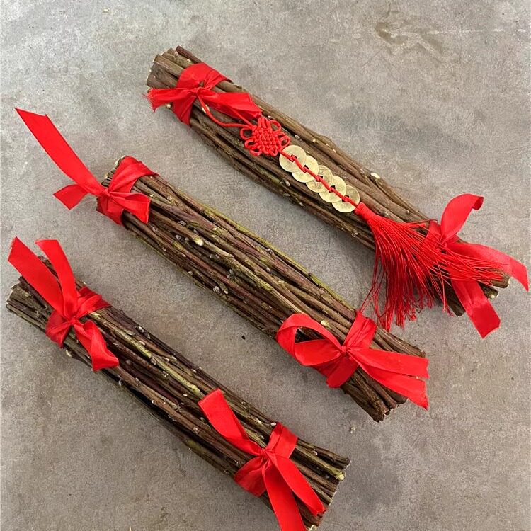 桃树枝摆件老桃木棍桃枝条新年桃枝东南老桃树枝手工制作纳福桃枝