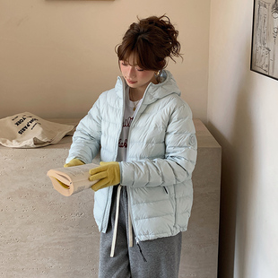 2025新款 连帽运动时尚 外套女潮 显瘦韩版 90绒排骨羽绒服女轻薄短款