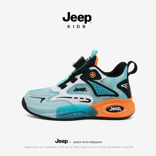 jeep男童鞋中大童软底跑步鞋透气