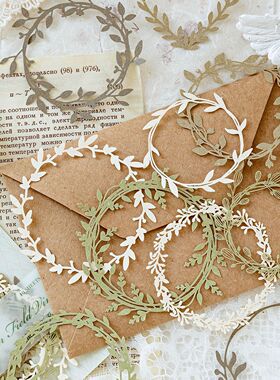 镂空边框花边卡片包花间呓语手帐素材纸清新文艺浮雕相框复古异形