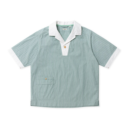 STRIPE DE PAJAMA T-SHIRT P.O. 德式帕杰玛短袖套头条纹衬衣