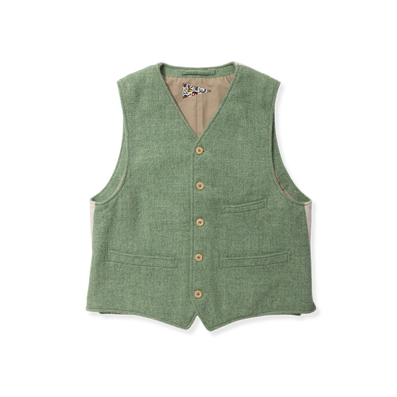 TACITURNLI HARRIS TWEED FR VEST 哈里斯粗花呢羊毛法式马甲