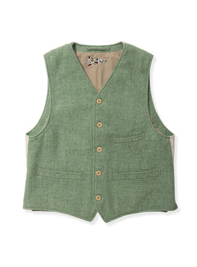 TACITURNLI HARRIS TWEED FR VEST 哈里斯粗花呢羊毛法式马甲