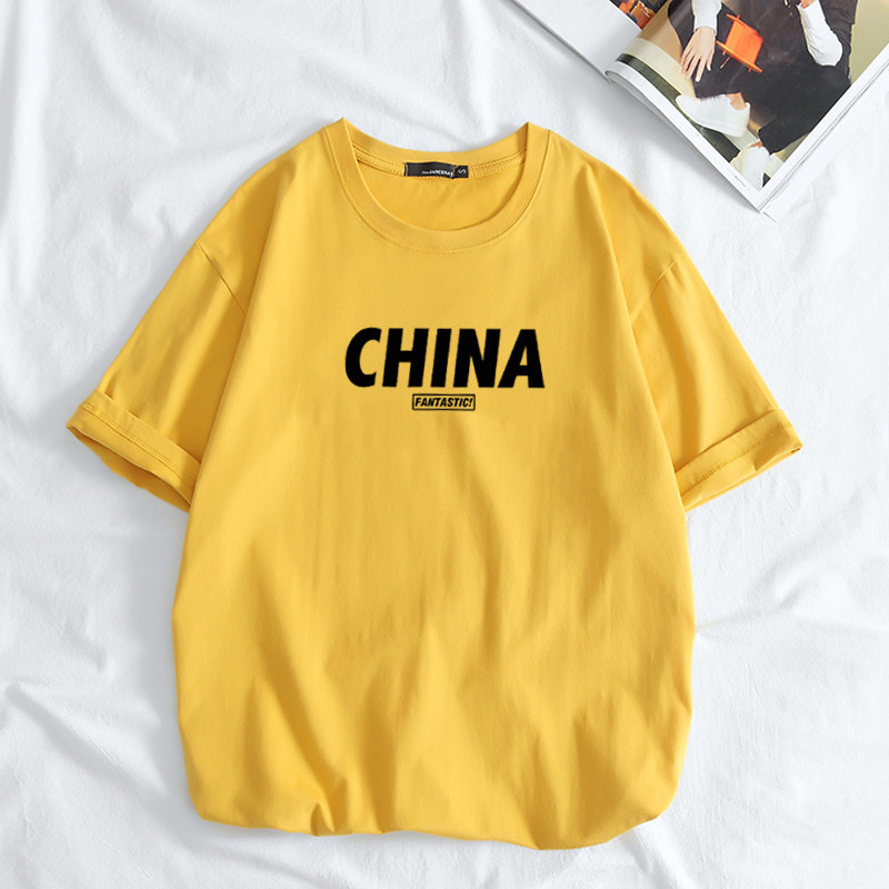 男士潮牌短袖T恤夏季衣服半袖t恤男纯棉宽松潮流港风白色体恤,男装T恤,星座414A-2（原B215-2）