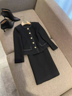 金属扣绣花织边羊毛外套 VANLU CE高级质感 SLAY全场 半身裙套装