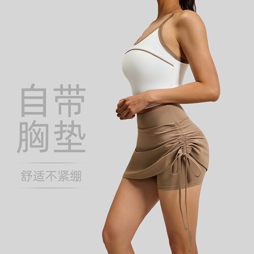 轻氧姿女秋季显瘦健身裙裤两件套