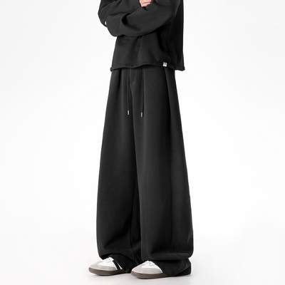 ZMGEEN直筒卫裤男秋季款潮牌高级感宽松休闲裤子运动垂感阔腿长裤