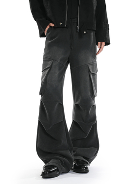 ZMGEEN水洗卫裤男秋季美式潮牌宽松直筒裤子休闲百搭伞兵工装长裤