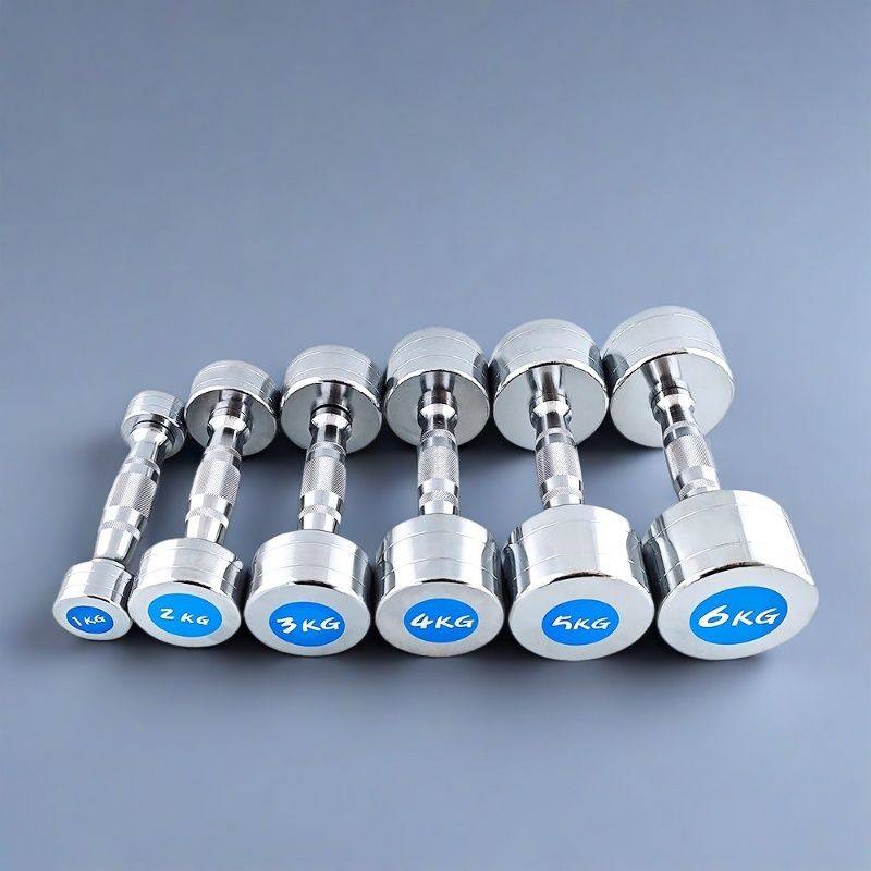 电镀纯钢小哑铃2-20kg男士健身器材家用不可调节女士一对套装组合