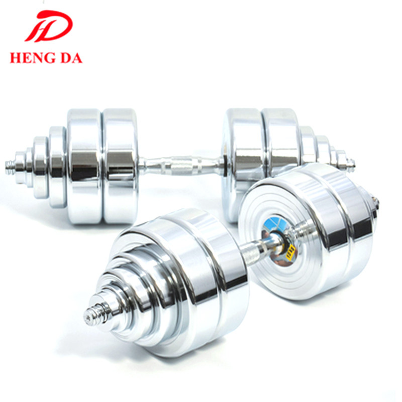 恒达哑铃男士纯钢哑铃大重量杠铃套装100-145kgkg练臂肌健身器材