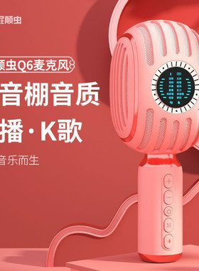 hifier/屁颠虫 Q6话筒音响带声卡一体无线蓝牙K歌麦克风