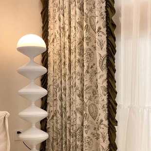 绮梦花园雪尼尔提花窗帘美式法式浪漫轻奢现代厚重遮光复古抹茶绿