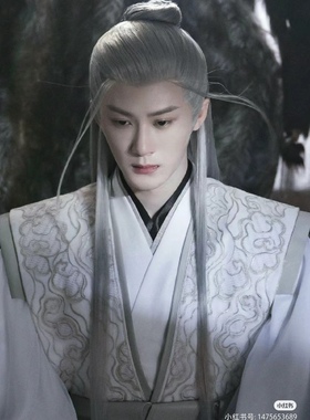 长相思相柳同款古装汉服白色绣花侠士白衣少年相柳cos服影视剧