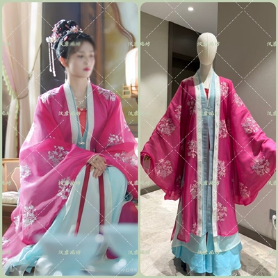 宁安如梦白鹿姜雪宁答谢礼玫红色夏季古装女装COS仿妆拍照演出服