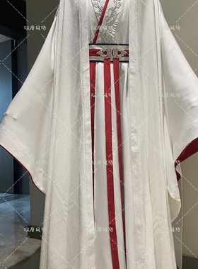 山海赴成毅白色秋水萧沉舟李肖明同款古装汉服侠客剑客武侠演出服