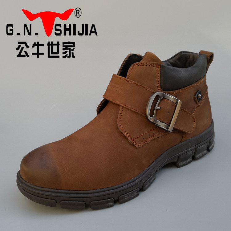 公牛世家马丁靴男冬季套筒切尔西靴男士真皮靴子英伦潮流短靴百搭|ruв категории Мужская обувь, высокие ботинки - от Buy2taobao.com для оказания профессиональной услуги покупки агента Taobao