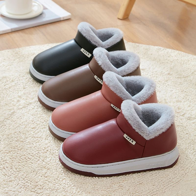 防泼水防雨雪加绒保暖妈妈鞋