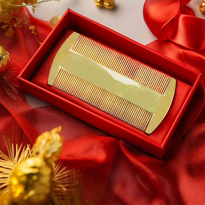 天然黄牛角篦梳子正品男女士专用家用经络头皮按摩防静电防脱打结