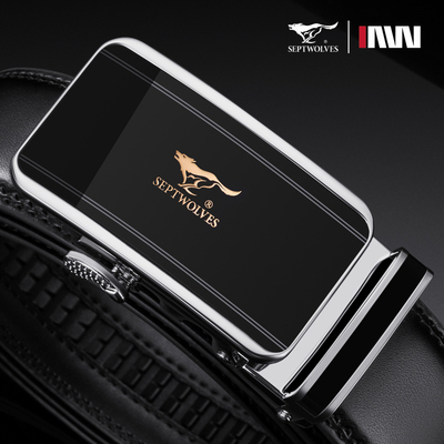 七匹狼男士皮带2025新款真皮自动扣爸爸裤带高档正品牛皮腰带男款