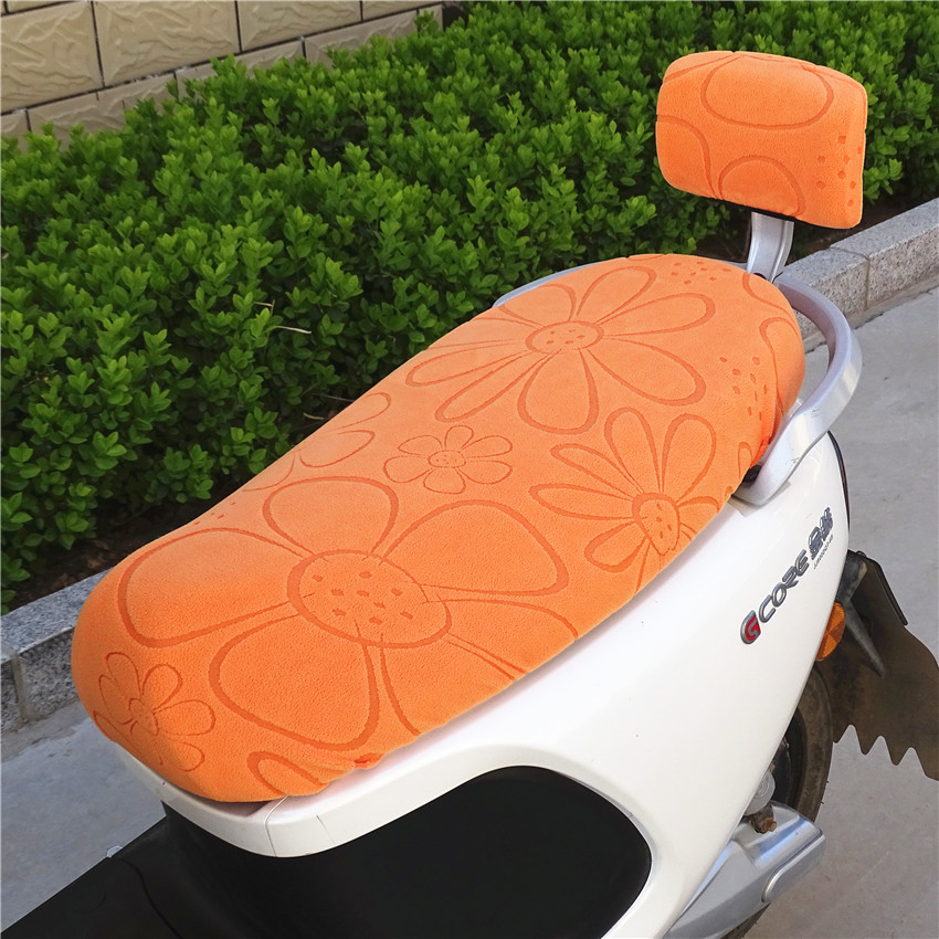 电动车摩托车坐垫套防滑防晒电动车新款四季通用提花绒坐垫套座垫