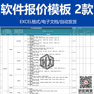 软件项目电商系统开发报价单 工作量评估分阶段角色报价Excel模板