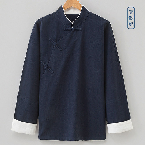 青欢记中式复古亚麻春季禅意汉服