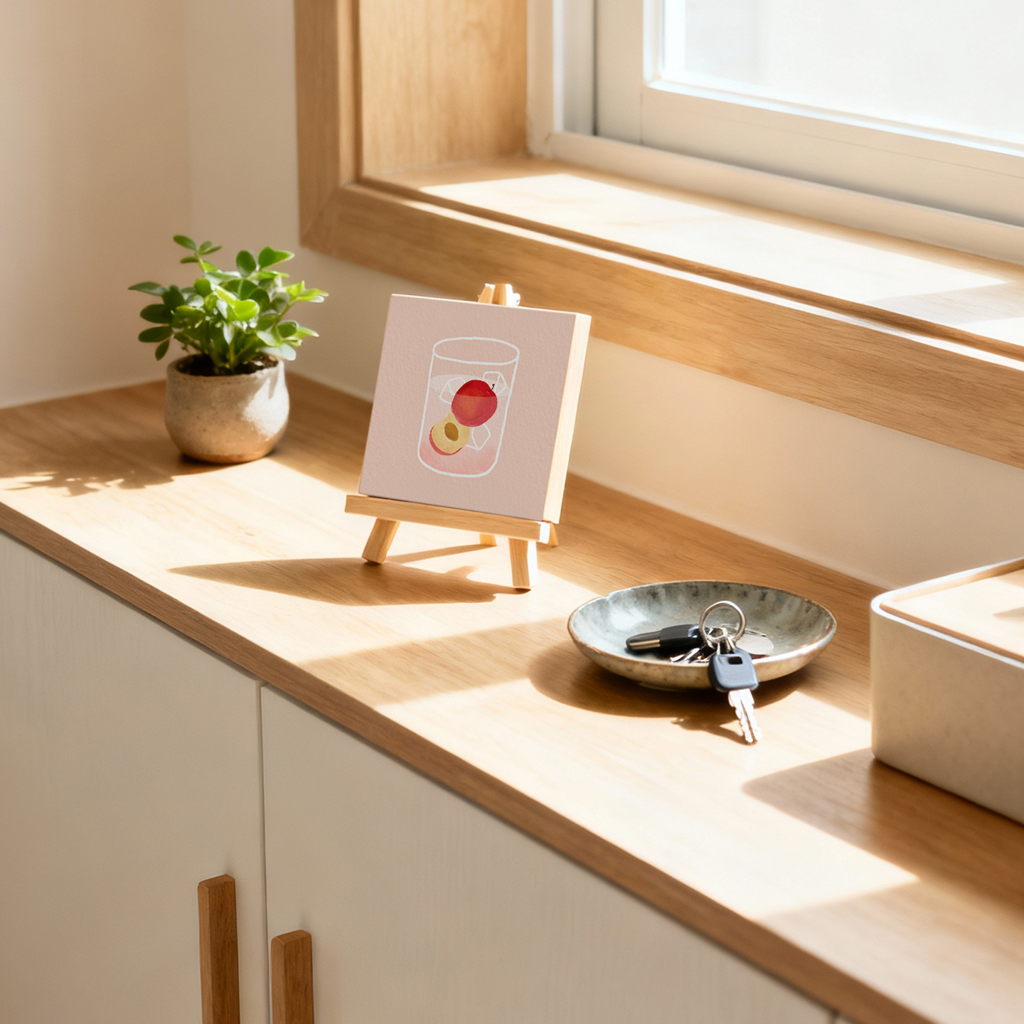 彩物集小尺寸diy数字油画迷你可爱稚趣手绘摆台ins装饰画儿童礼物