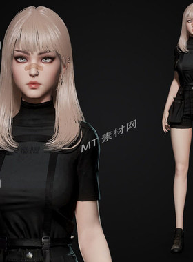 UE5.0虚幻5.0次世代赛博朋克女特工人物角色模型Techwear Girls
