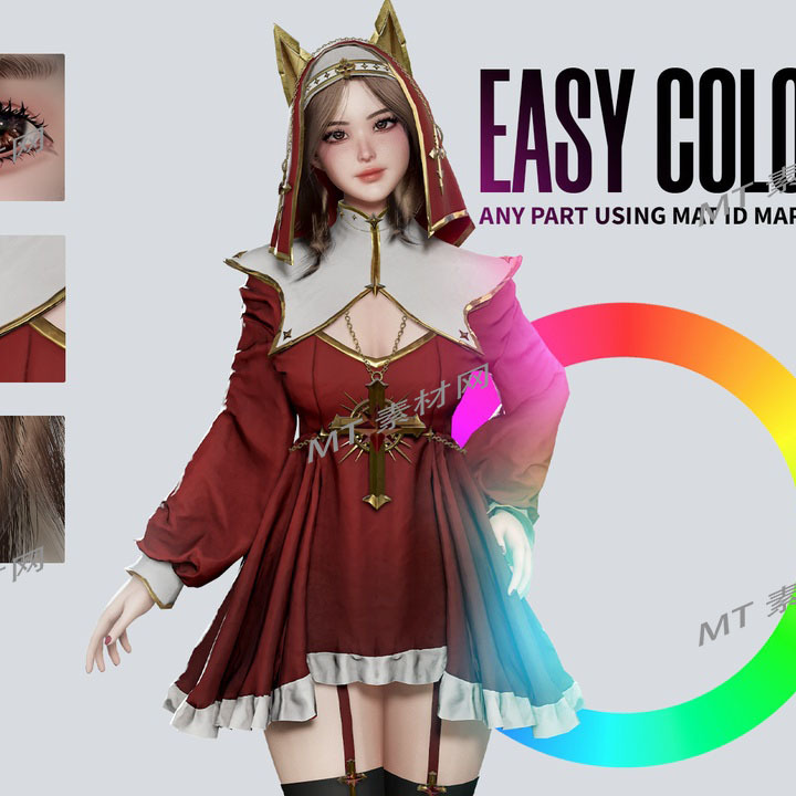 UE5.0游戏女祭司人物角色动画