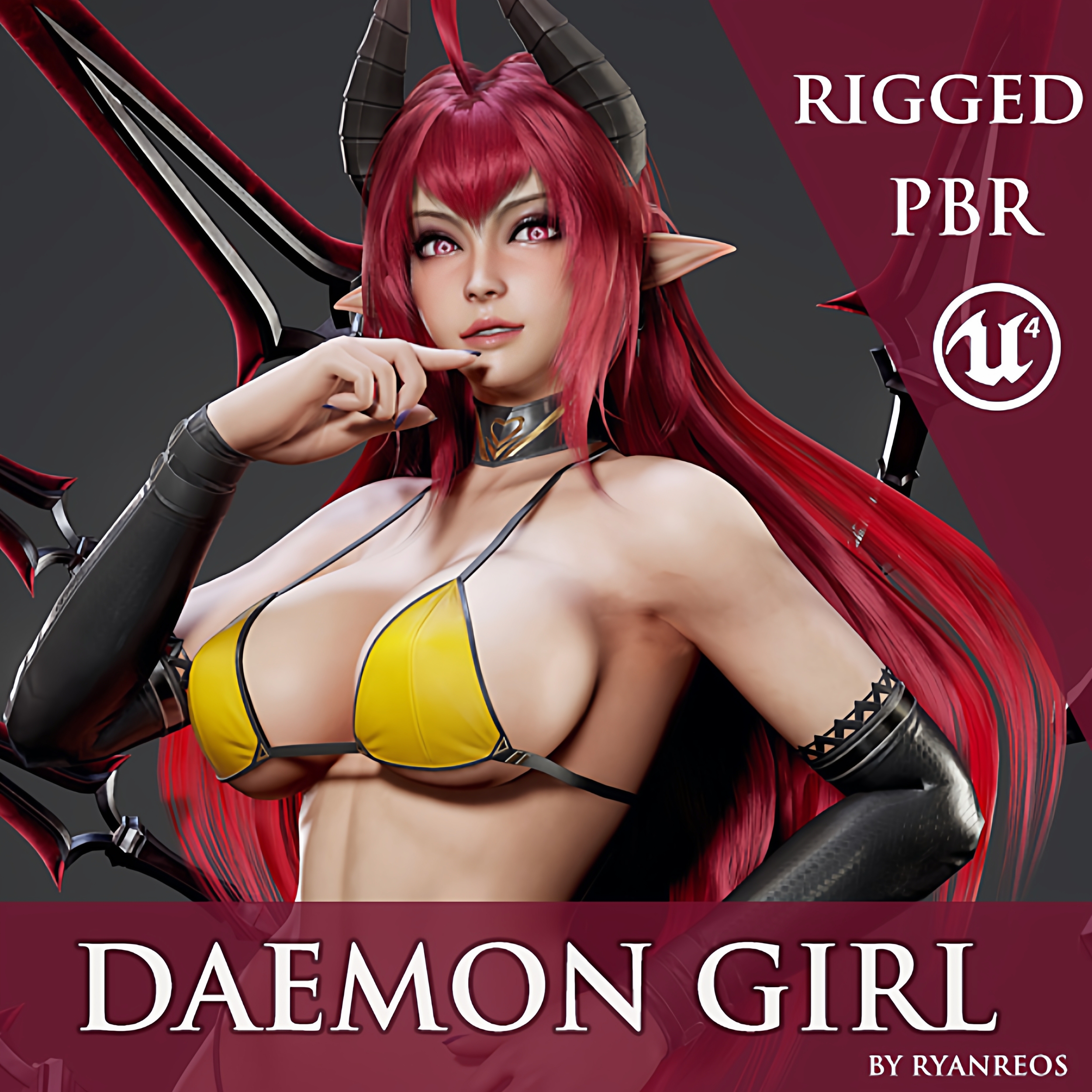 次世代恶魔女战士角色游戏3D