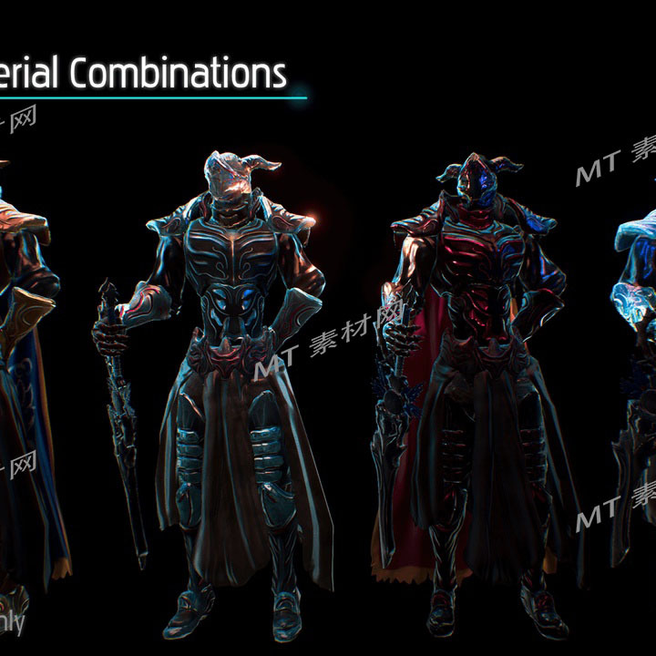 UE5虚幻5次世代暗黑武士骑士角色动画模型Modular FantasyKnights