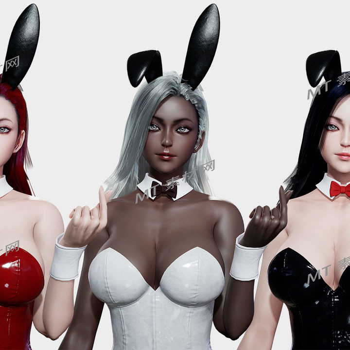 UE5虚幻5次世代女性兔女郎服务员角色动画模型Bunny Girl