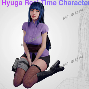 UE5.0虚幻5.0次世代火影雏田美女人物角色动画模型Hinata_Hyuga