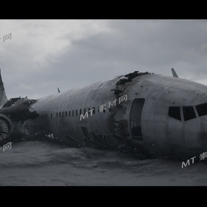 UE5.0次世代坠毁的科技客机残骸