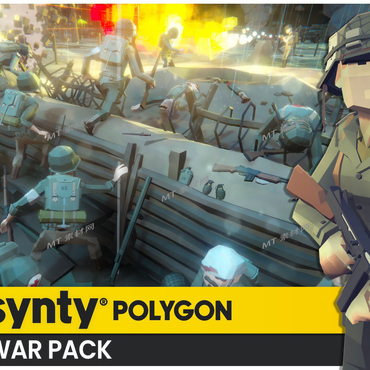 多边形UnityPOLYGONWarPack卡通