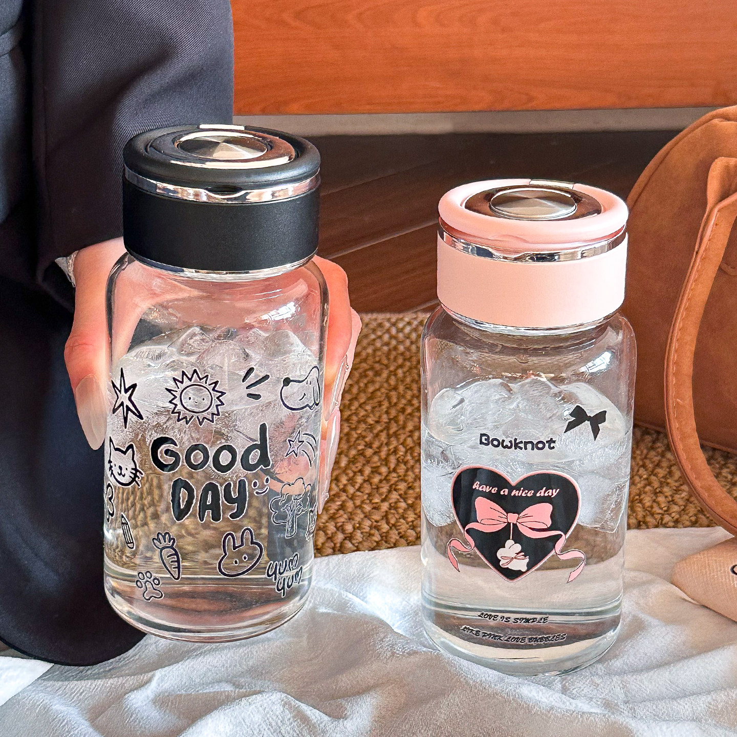 水杯玻璃杯女生高颜值防爆耐高温泡茶杯2026新款创意杯子个人专用,餐饮具,玻璃杯,淘宝优惠券,粉丝福利购,淘宝优惠卷