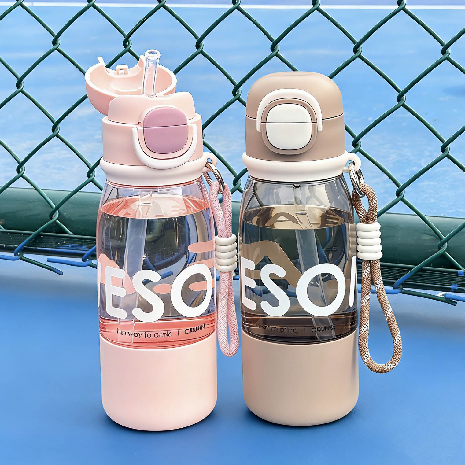 夏季水杯女2026新款高颜值tritan双饮吸管杯初高中生运动便携杯子,餐饮具,吸管杯,淘宝优惠券,粉丝福利购,淘宝优惠卷