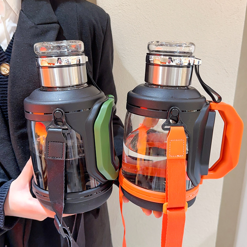 水杯超大容量玻璃杯耐热防爆茶水分离泡茶杯夏季高颜值水壶便携男,餐饮具,玻璃杯,淘宝优惠券,粉丝福利购,淘宝优惠卷