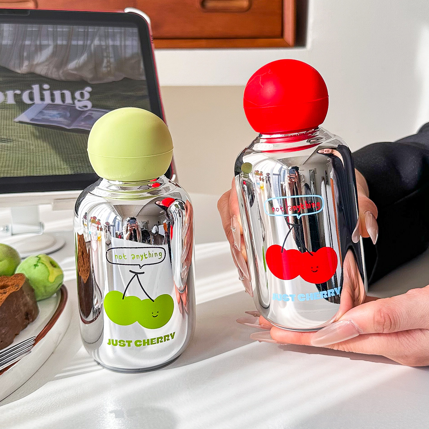 红鼻子苹果玻璃杯女生高颜值ins随手杯子设计感小众情侣水杯新款,餐饮具,玻璃杯,淘宝优惠券,粉丝福利购,淘宝优惠卷