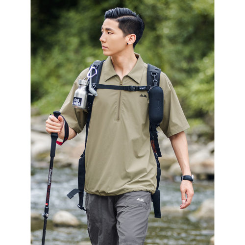 OW线上商店男户外宽松透气POLO衫