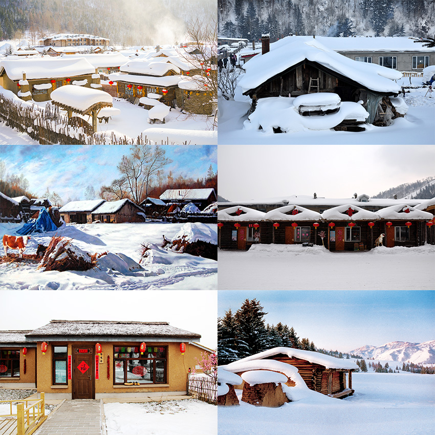 新款快手抖音火山雪景直播间装饰