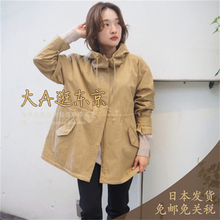 大A逛东京qualite日本代购 棉混连帽工装休闲外套2色