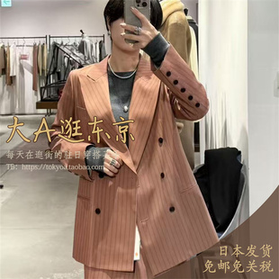 VIP6折大A逛东京Bacca日本代购 外套日本制 条纹毛混西装